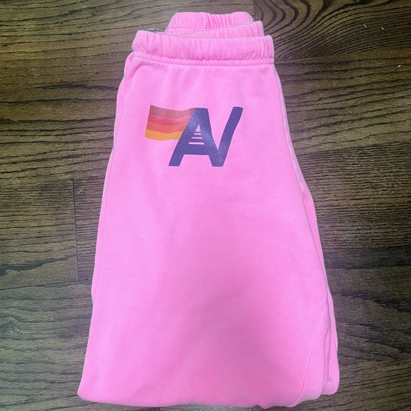 Aviator Nation Pink Logo Sweatpants - Picture 3 of 3
